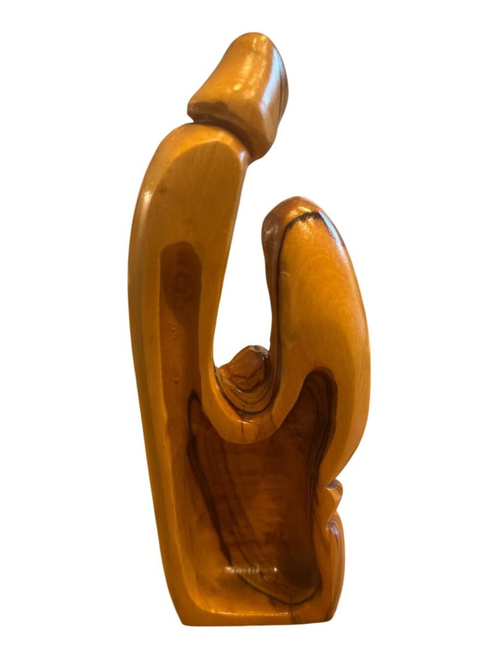 Vtg Hand Carved Olive Wood Holy Family Sculpture 6" Religious Decor Jerusalem - Picture 3 of 5